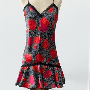 90s Victoria’s Secret Polkadot Rose Vintage Slip Dress Nightie